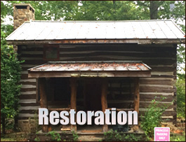 Historic Log Cabin Restoration  Wake Forest, North Carolina